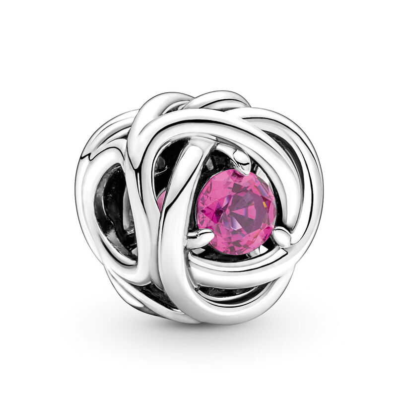 Pandora Pink Crystal Eternity Circle Charm image number 1