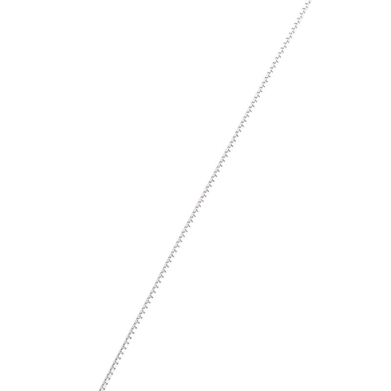 18-Inch Box Chain Necklace, 14K White Gold image number 1