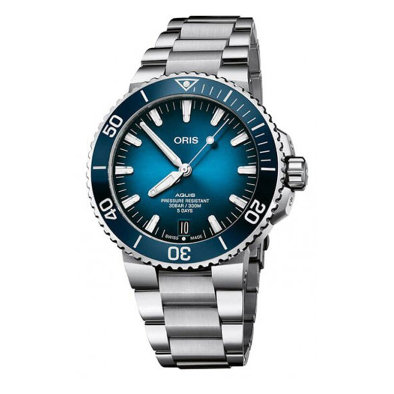 Oris Aquis Date Calibre 400 Watch Blue Dial Steel Bracelet, 43.5mm image number 0