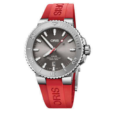 Oris Aquis Date Relief Grey Dial Watch, 43.50