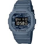 G-Shock Digital Watch Blue Strap Camo Motif Dial, 49mm