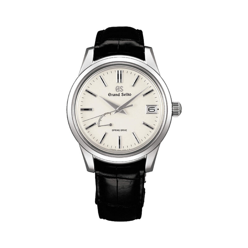 Grand Seiko Elegance Collection Watch White Dial Black Leather Strap, 40.2mm image number 1