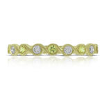 Yellow Sapphire & Diamond Ring 14K