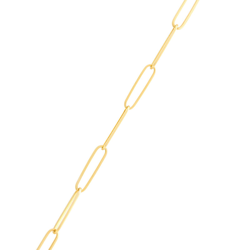 Paperclip Chain Necklace 14K, 24" image number 1