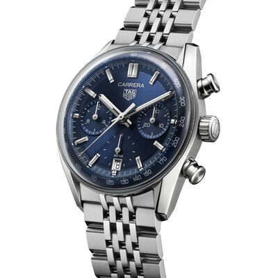 TAG Heuer Carrera Chronograph Blue Dial Watch, 39mm