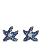 Lisa Bridge Sapphire & White Topaz Starfish Earrings