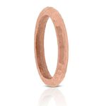 Rose Gold Toscano Roman Hammered Ring 14K, Size 7