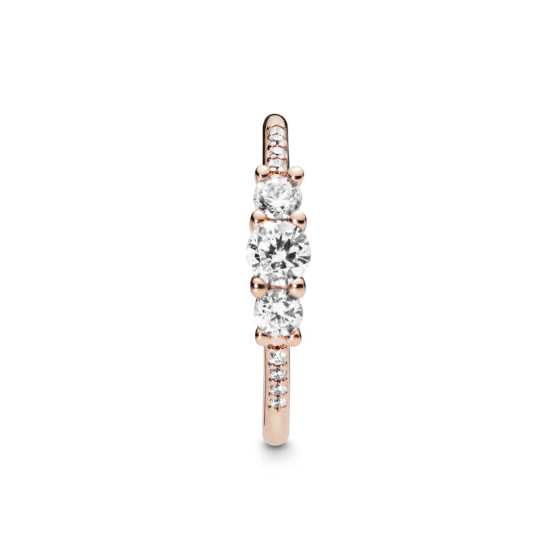 Pandora Clear 3-Stone CZ Ring image number 1