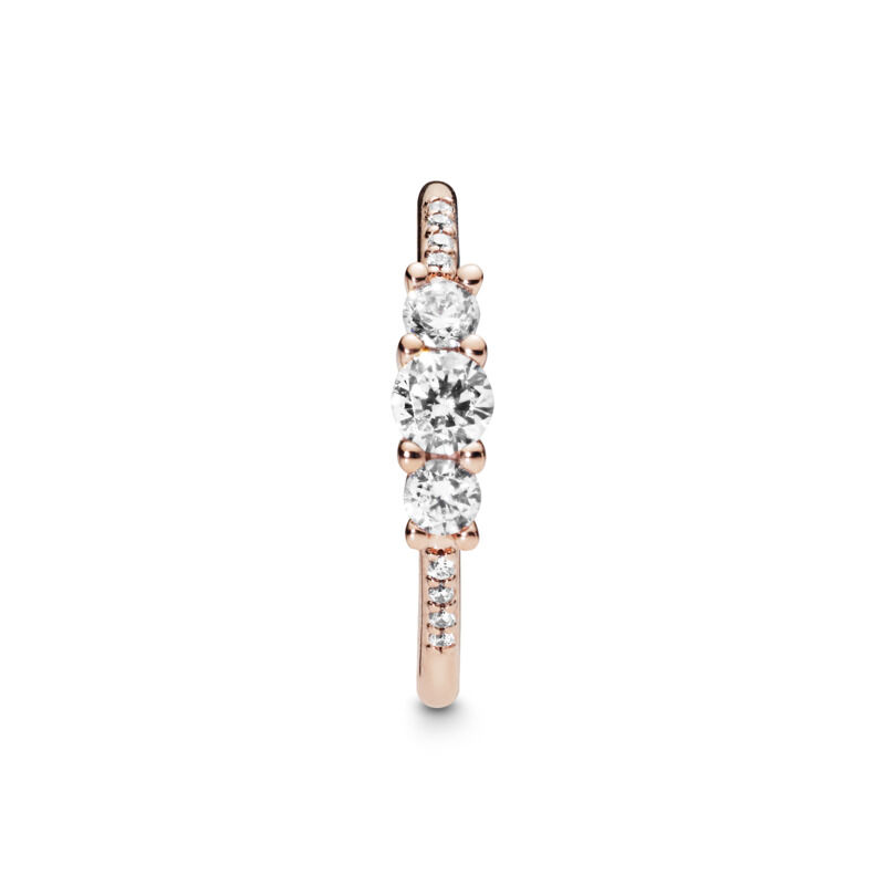 Pandora Clear 3-Stone CZ Ring image number 2