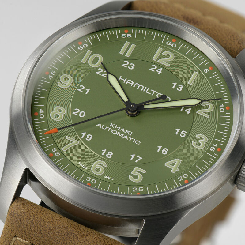 Hamilton Khaki Field Titanium Auto Watch Green Dial, 38mm image number 3