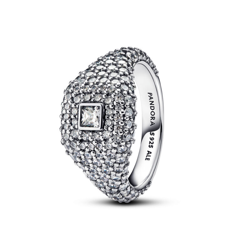 Pandora Pav&eacute; Square Cocktail Ring image number 0