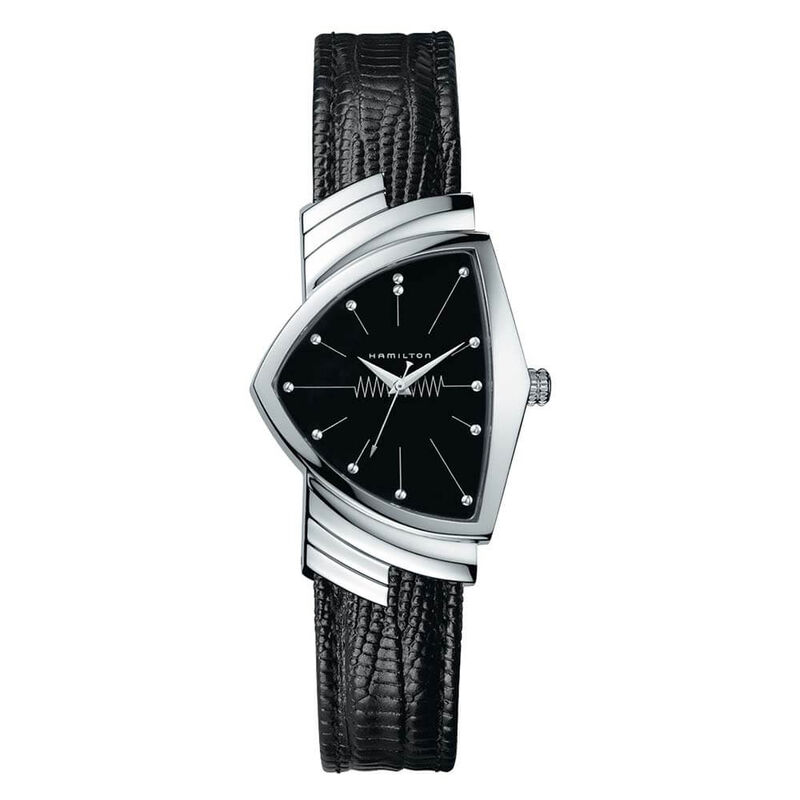 Hamilton Ventura Quartz Watch Steel Case Leather Watch, 32.3x50.3mm image number 1
