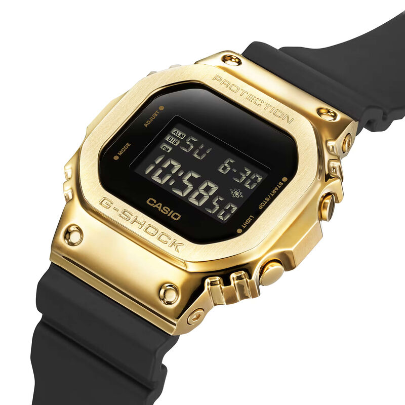 G-Shock 5600 Series Watch Gold Rectanlge Case Black Dial, 49mm image number 2