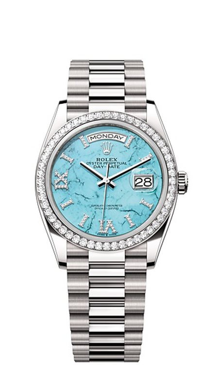 Rolex Day-Date 36 Day-Date Oyster, 36 mm, white gold and diamonds - M128349RBR-0031 at Ben Bridge
