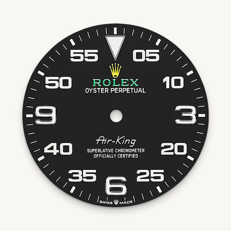 rolex air-king in oystersteel, m126900-0001 - black dial - ben bridge