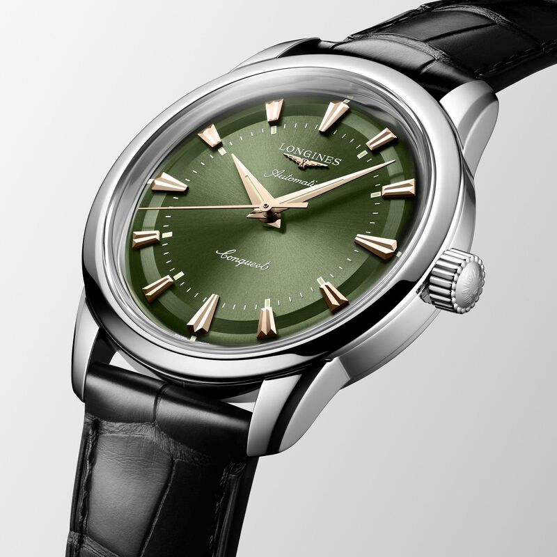 Longines Conquest Heritage Green Dial Watch, 38mm image number 2