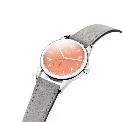NOMOS Club Campus Cream Coral Dial Watch, 36mm
