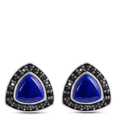 Lisa Bridge Lapis Lazuli & Black Sapphire Earrings