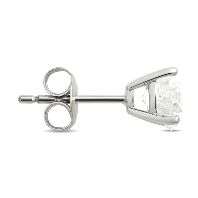 Classic Round Diamond Studs, 1 &frac12; Carat, in 14K White Gold image number 1
