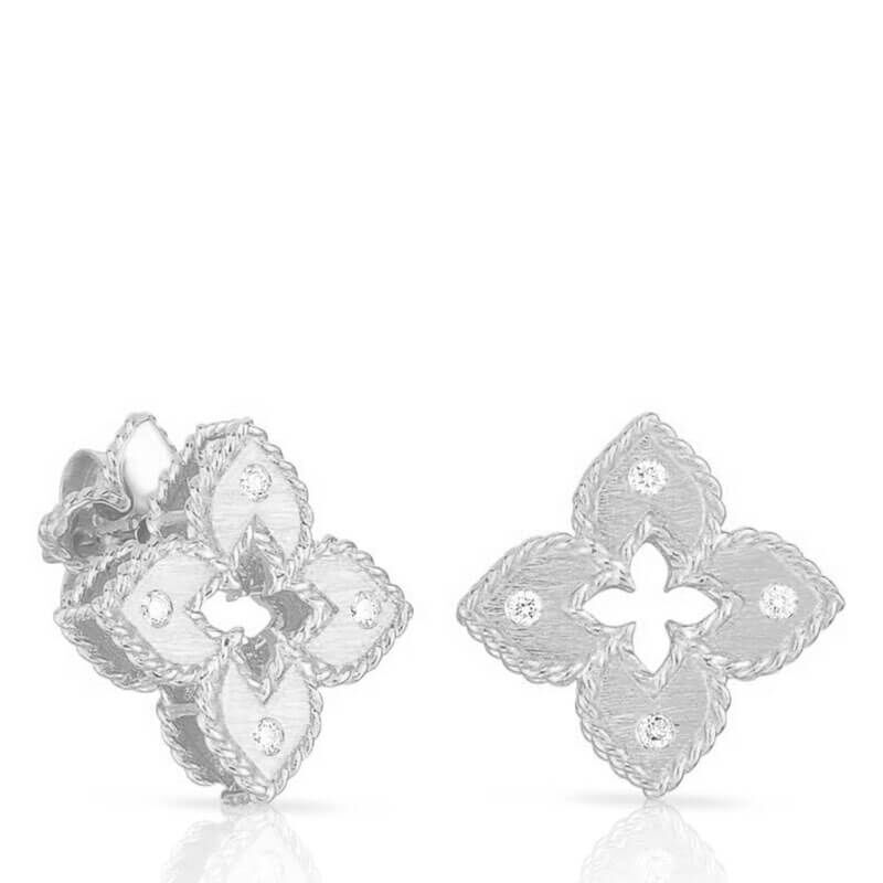 Roberto Coin Petite Venetian Princess Diamond Earrings 18K image number 0