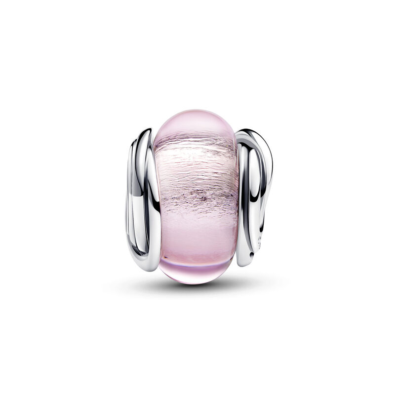 Pandora Encircled Pink Murano Glass Charm image number 1