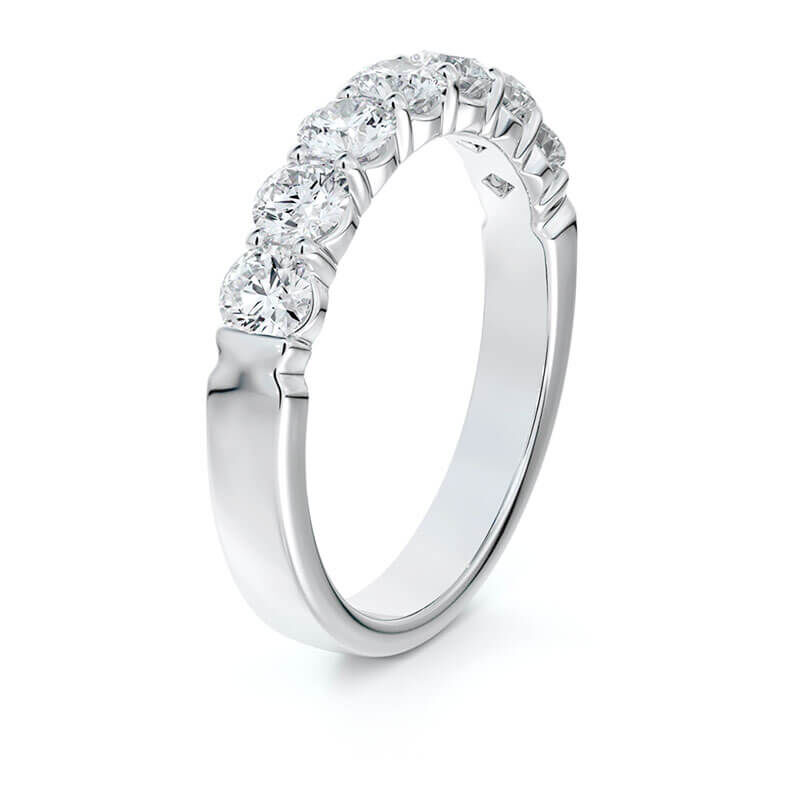 De Beers Forevermark 7-Stone Shared U-Prong Diamond Band 18K image number 2