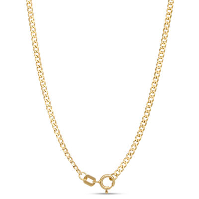 18-Inch Curb Link Necklace, 14k Yellow Gold
