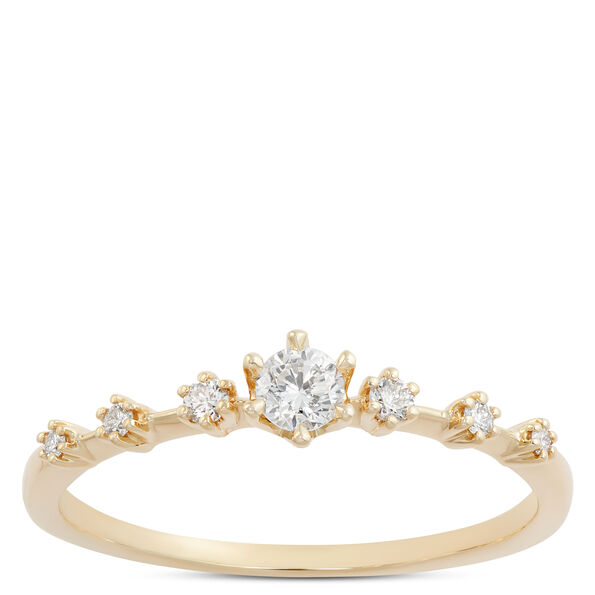 Diamond Promise Ring, 14K Yellow Gold