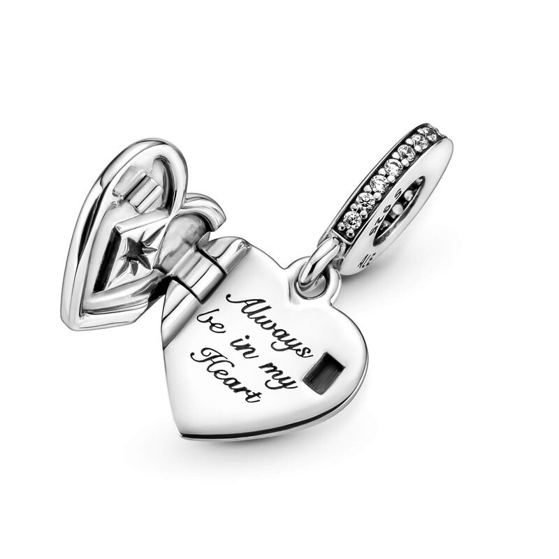 Pandora Openable Heart Locket CZ Dangle Charm image number 4
