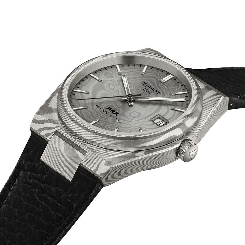 TISSOT PRX Damascus Steel Gray Dial Watch, 38mm image number 3