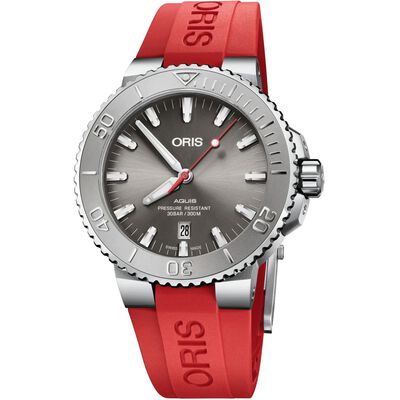 Oris Aquis Date Relief Grey Dial Watch, 43.50