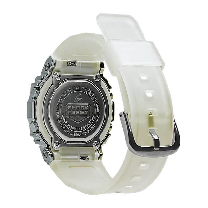G-Shock Steel White Strap Rectangular Watch, 43.8mm image number 2