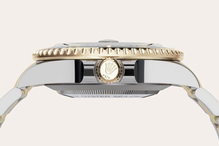rolex sea-dweller in yellow rolesor - combination of oystersteel and yellow gold, m126603-0001 - yellow rolesor - ben bridge