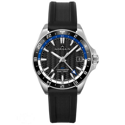 Norqain Adventure NEVEREST GMT Blue Black Rubber Watch, 41mm