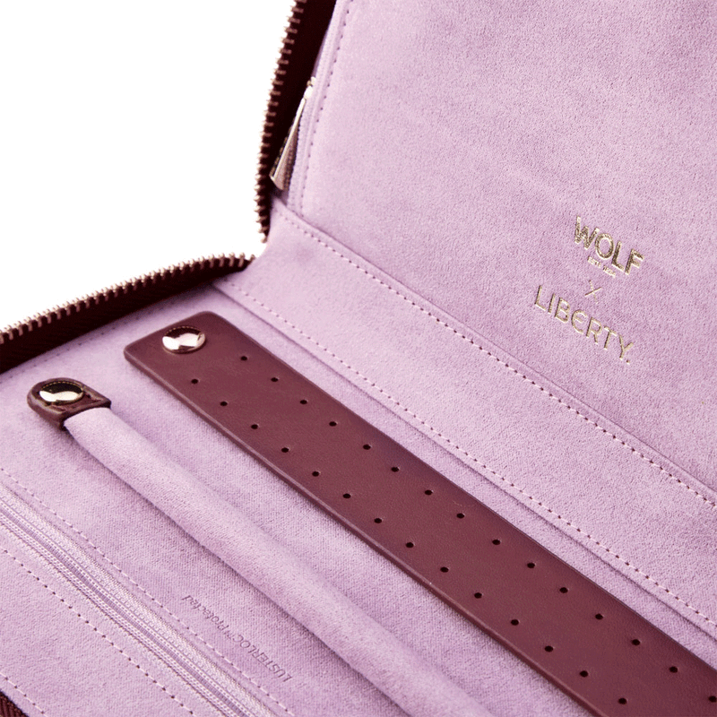WOLF X LIBERTY Ianthe Travel Jewelry Portfolio - Burgundy image number 4