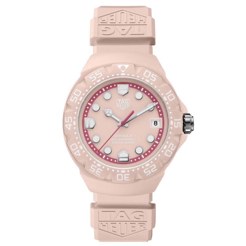 TAG Heuer Formula 1 Solargraph Pink Dial Watch, 38mm image number 0