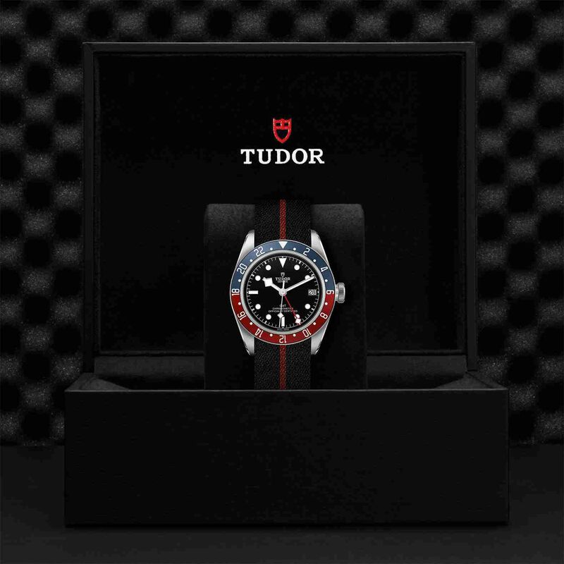 TUDOR Black Bay GMT Watch, Steel Case Black Dial Fabric Strap, 41mm image number 2