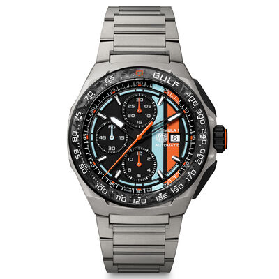 TAG Heuer Formula 1 Chronograph x Gulf  Black Dial Watch, 44mm