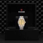 TUDOR Glamour Date Watch Champagne Dial Steel Bracelet, 36mm