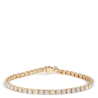 Buttercup Setting Diamond Bracelet, 14K Yellow Gold