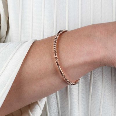 Rose Gold Toscano Stretchy Bangle Bracelet 14K