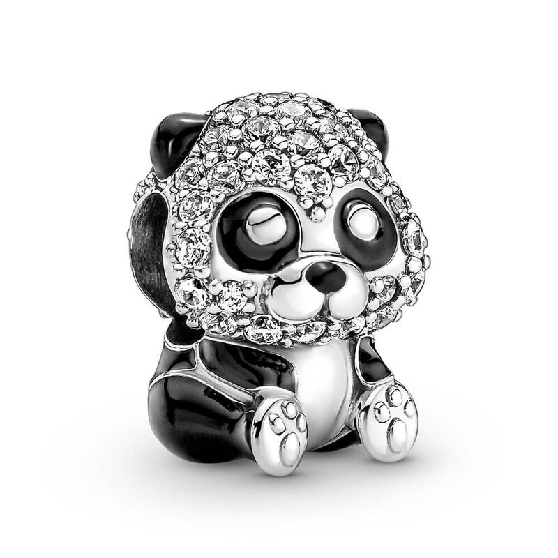 Pandora Sparkling Cute Enamel & CZ Panda Charm image number 0