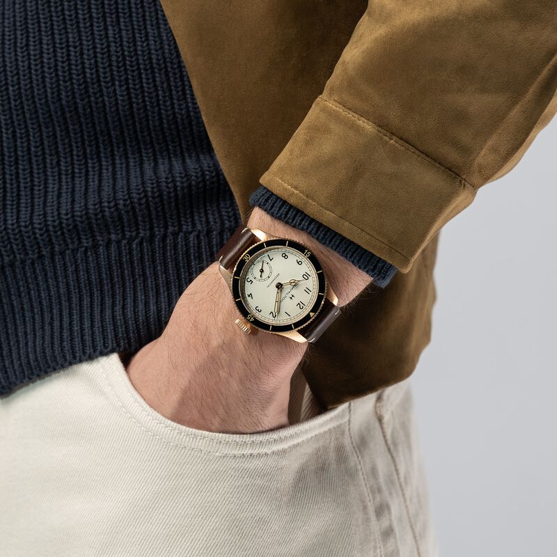 Hamilton Khaki Aviation Pilot Pioneer Mechanical Bronze White Dial Watch, 43mm image number 4