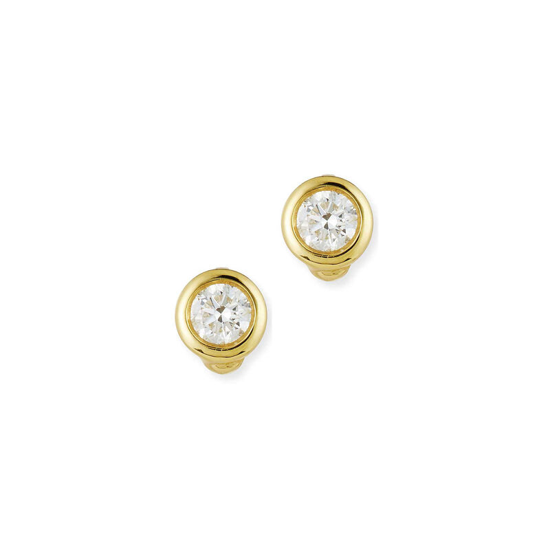 Roberto Coin Tiny Treasures Diamond Stud Earrings 18K image number 1