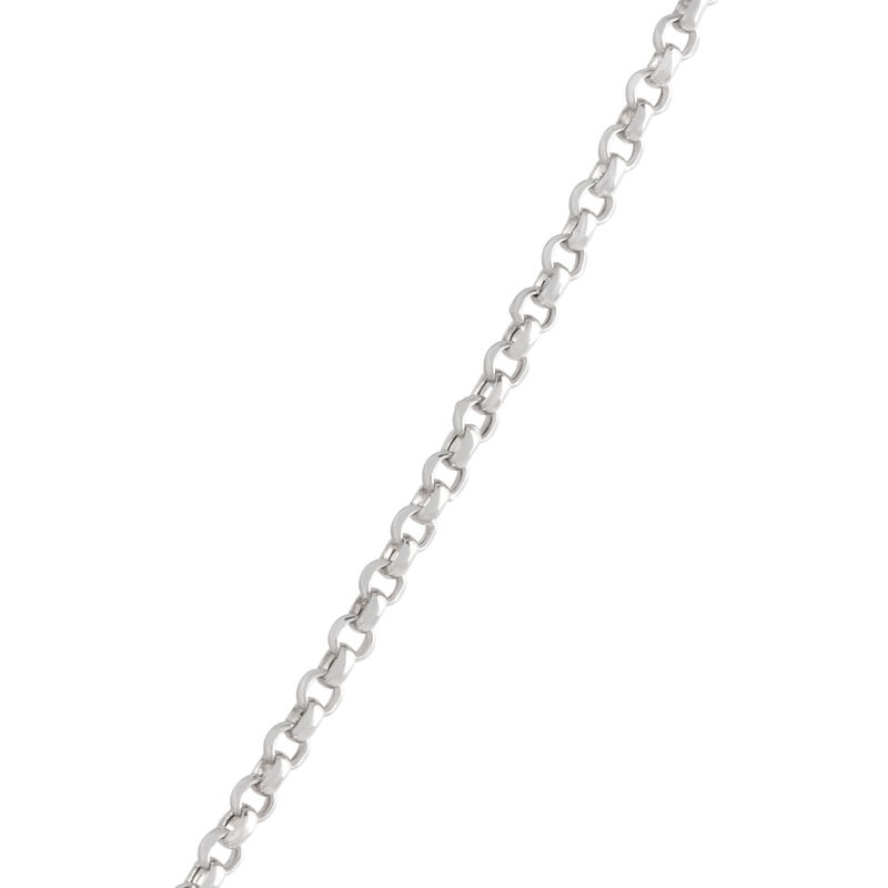 Toscano 18 Inch Rolo Link Necklace, 14k White Gold image number 1
