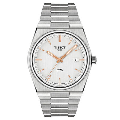 Tissot PRX Silver Dial Steel Quartz Watch, 40mm