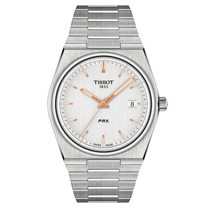 Tissot PRX Silver Dial Steel Quartz Watch, 40mm image number 1