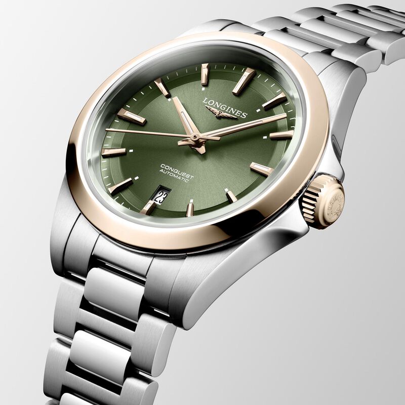 Longines Conquest Green Dial Watch, 30mm image number 3