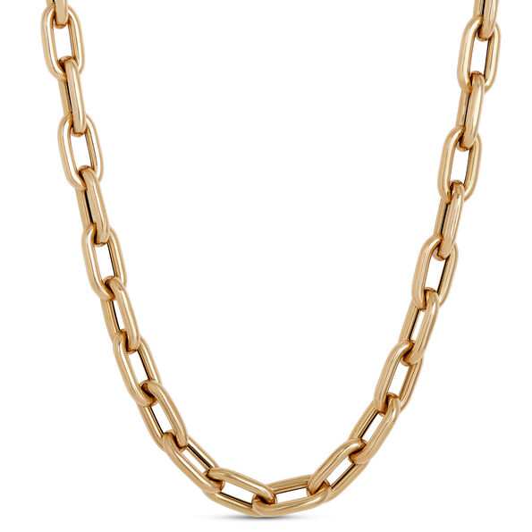 Toscano 20-Inch Oval Link Neck Chain with Toggle, 14K Yellow Gold