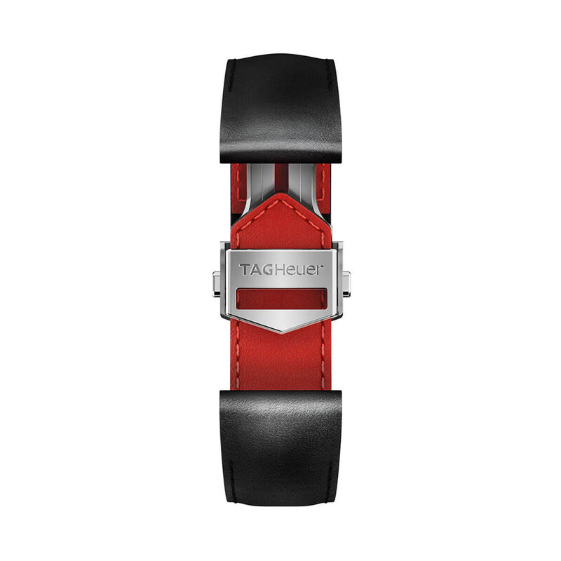 TAG Heuer Connected Calibre E4 42mm Black Leather Watch Strap image number 0